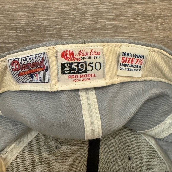 Vintage Baltimore Orioles New Era Pro Model 5950 Fitted Hat Gray USA Made 7 1/2 - Picture 5 of 12